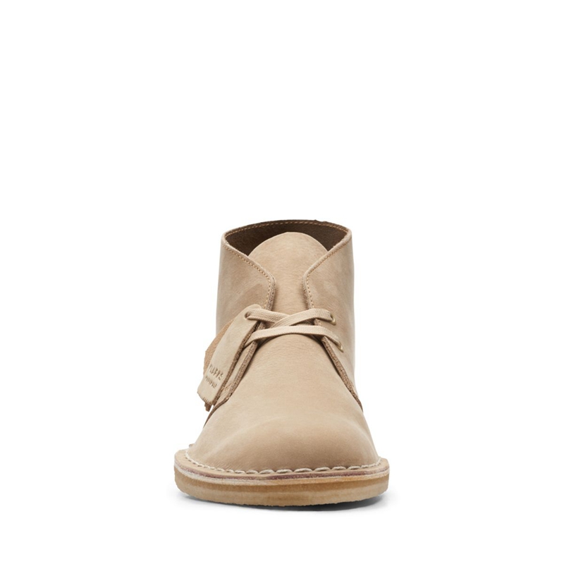 Light Brown Clarks Nubuck Men's Ankle Boots | 75614-ZUDL