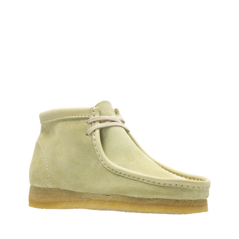 Light Green Clarks Maple Suede Women's Desert Boots | 82469-ANOB