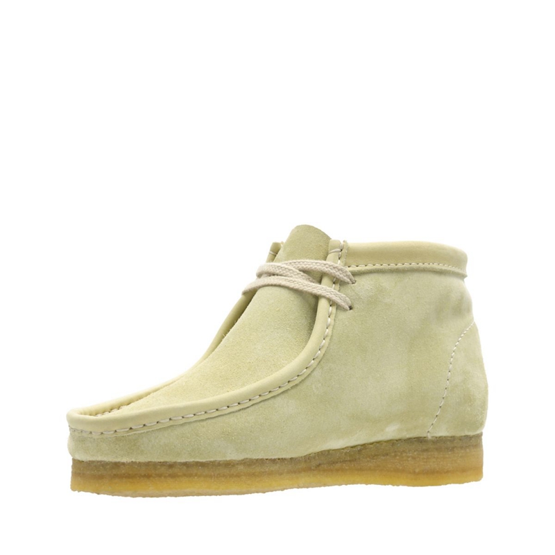 Light Green Clarks Maple Suede Women's Desert Boots | 82469-ANOB