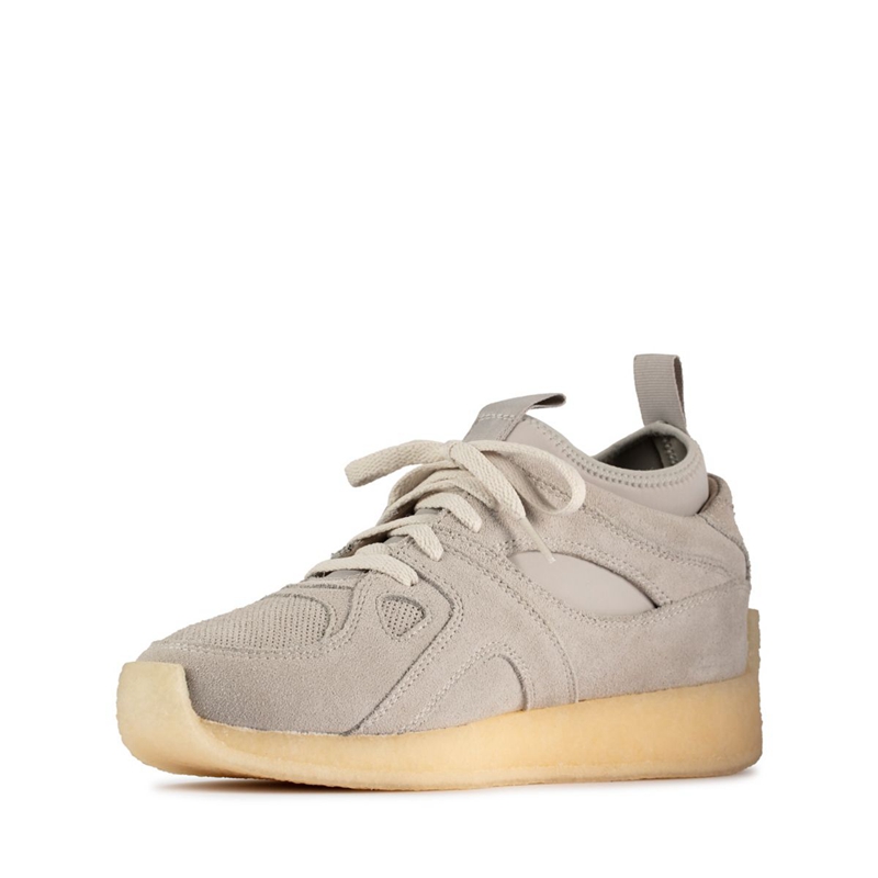 Light Grey Clarks Breacon Suede Men's Sneakers | 09865-CZYO