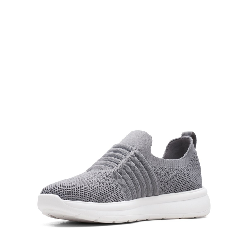 Light Grey Clarks Ezera Walk Women's Sneakers | 68420-BSQN