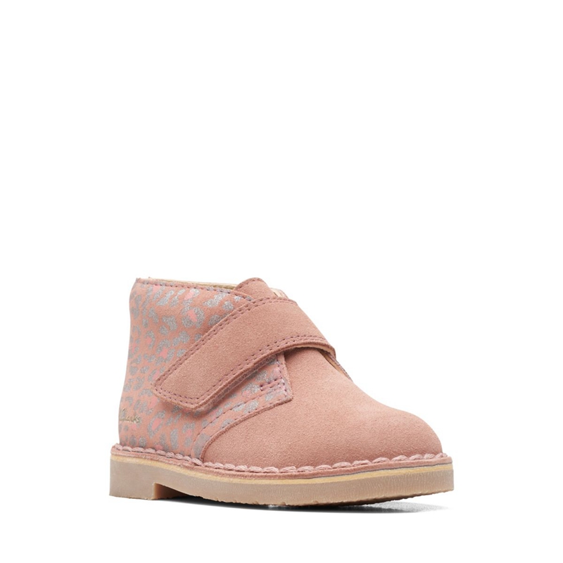 Light Pink Clarks 2 Toddler Combi Kids' Chukka Boots | 37056-NLKI