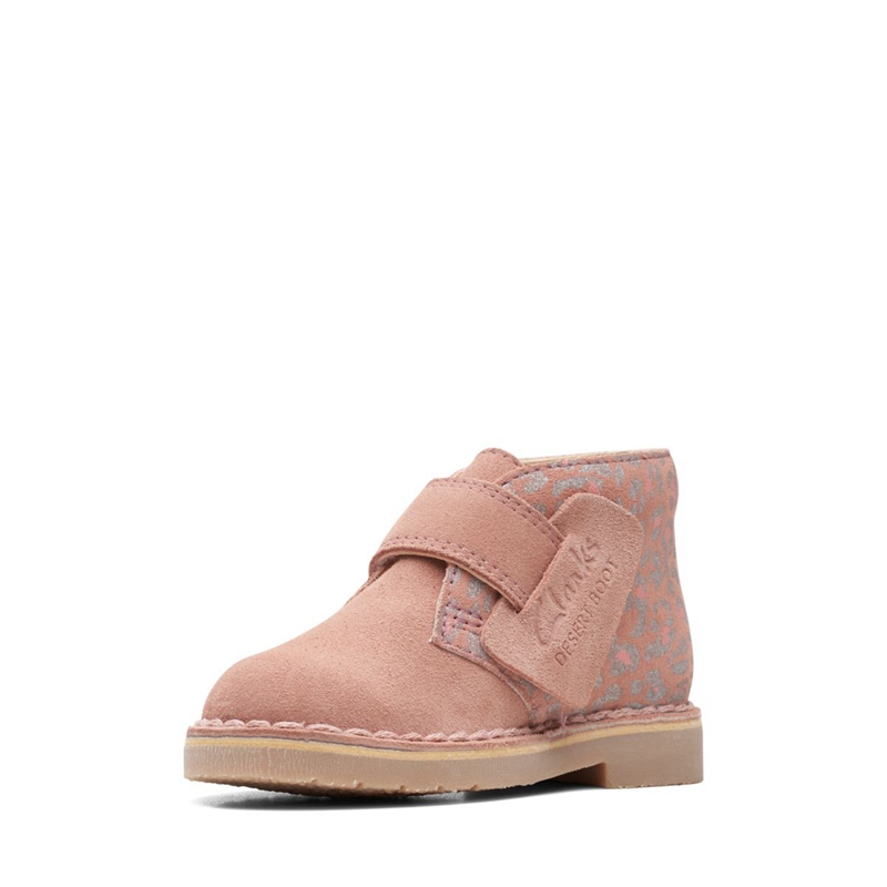 Light Pink Clarks 2 Toddler Combi Kids' Chukka Boots | 37056-NLKI