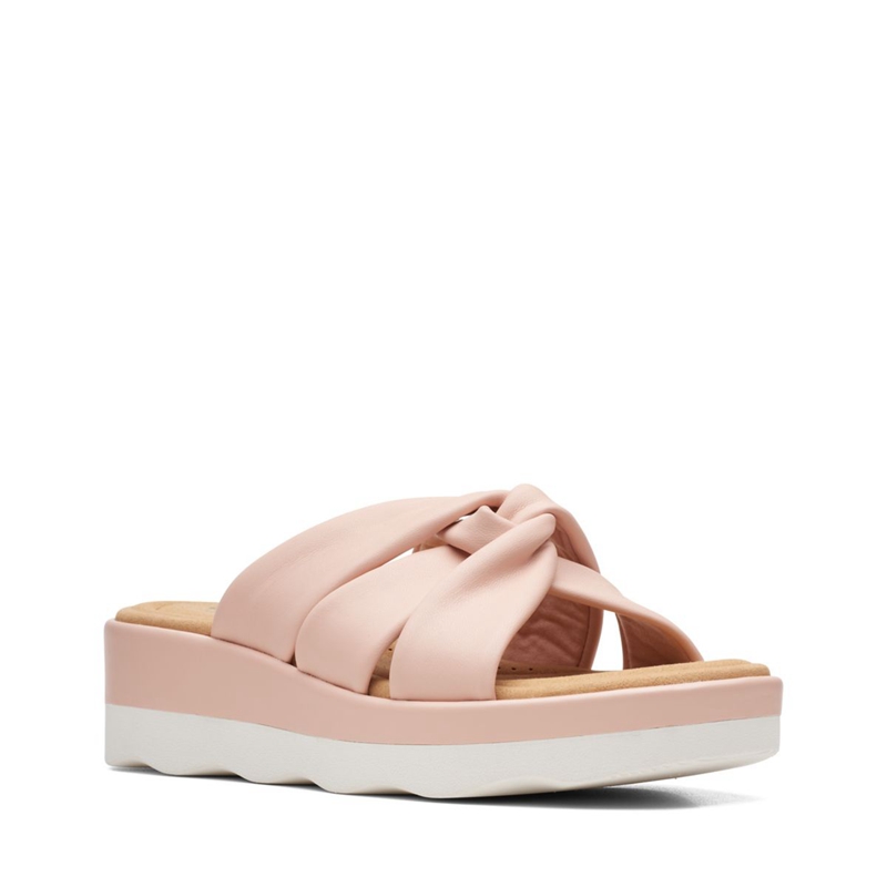 Light Pink Clarks Clara Charm Women's Sandals | 06532-LXOK