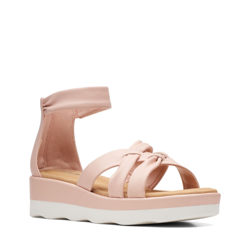 Light Pink Clarks Clara Rae Women's Sandals | 12893-KUAG