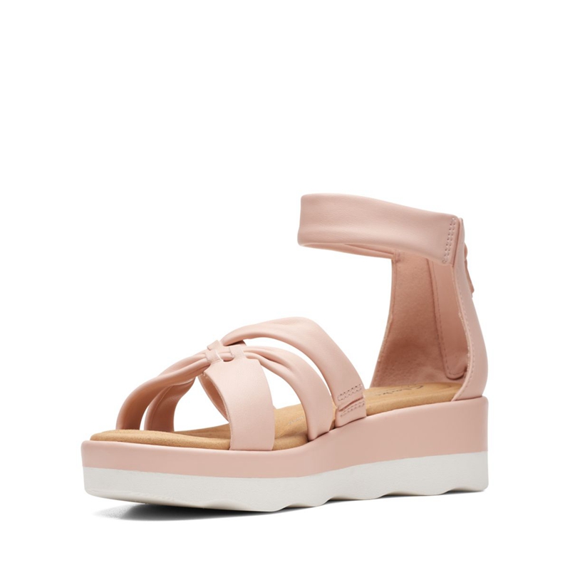 Light Pink Clarks Clara Rae Women's Sandals | 12893-KUAG