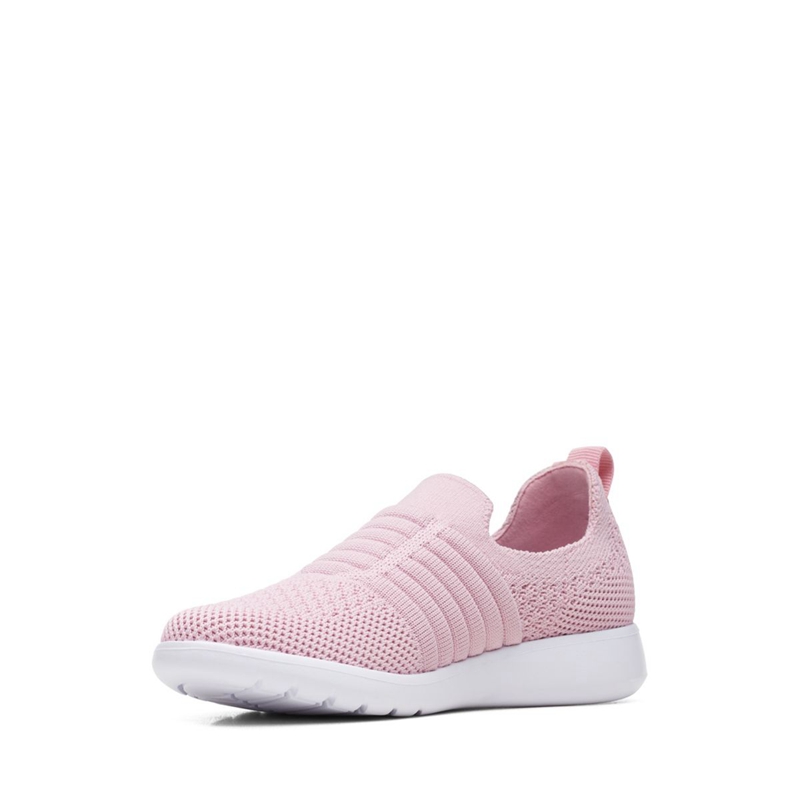 Light Pink Clarks Ezera Walk K. Kids' Sneakers | 81547-XWHZ