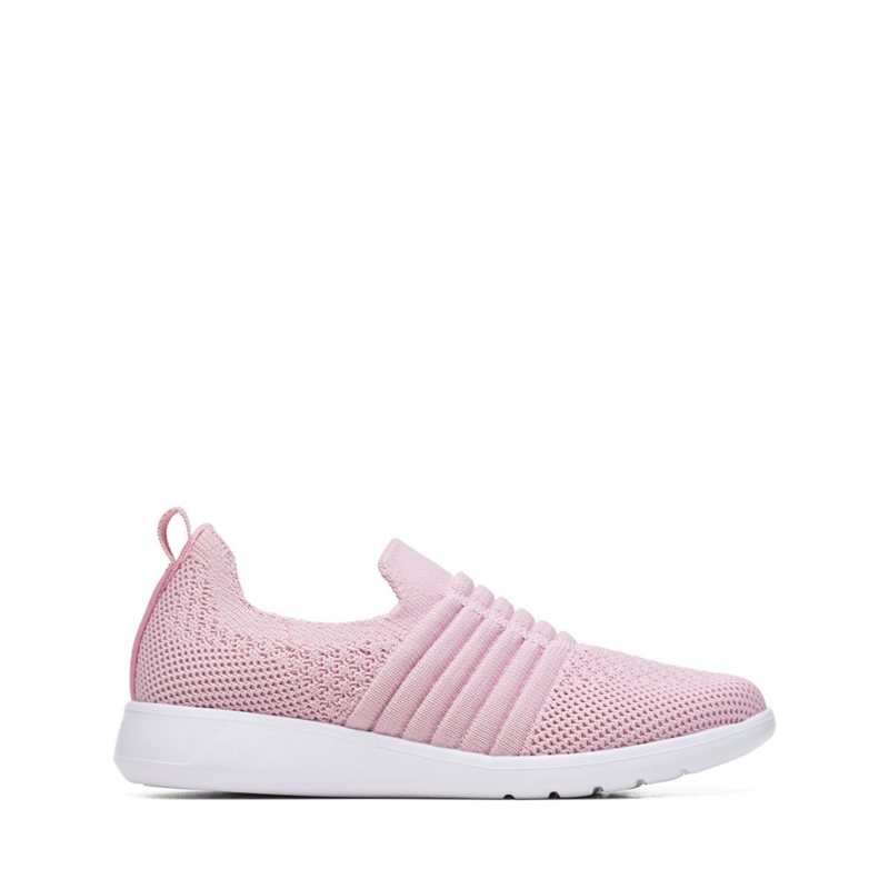 Light Pink Clarks Ezera Walk K. Kids\' Sneakers | 81547-XWHZ