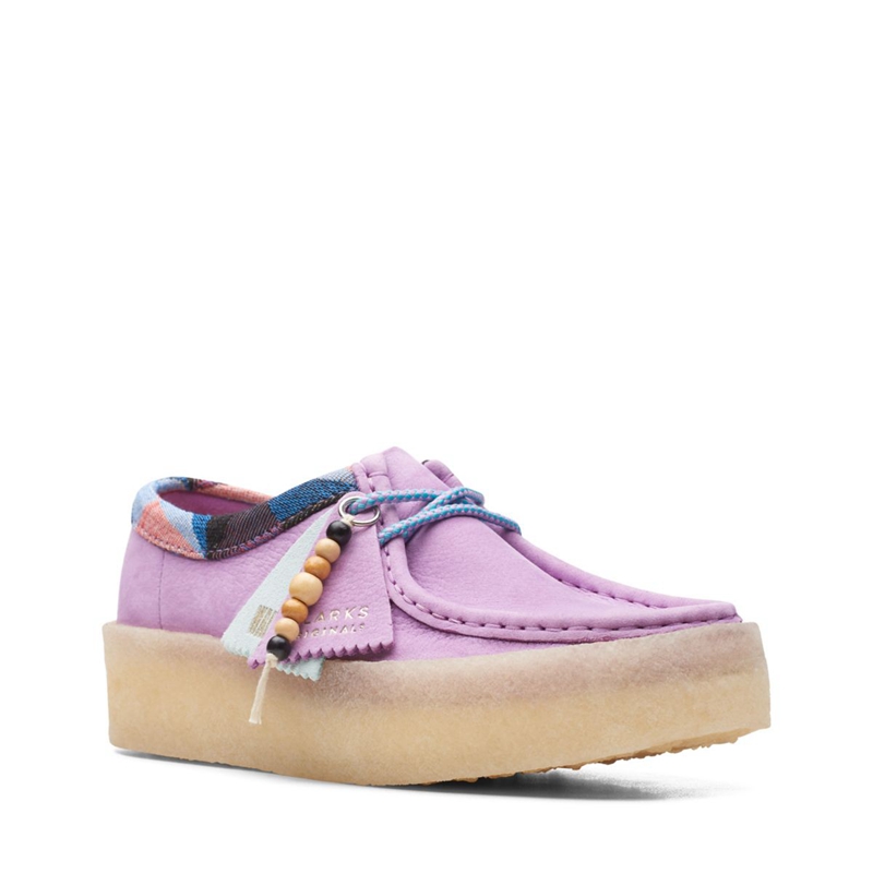 Light Purple Clarks Wallabee Cup Women's Slip Ons | 79045-LUPY