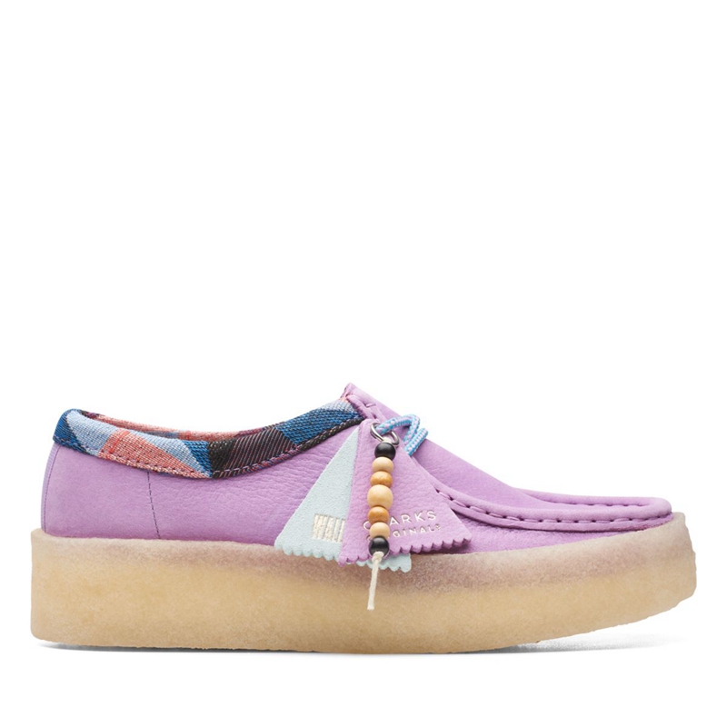 Light Purple Clarks Wallabee Cup Women\'s Slip Ons | 79045-LUPY