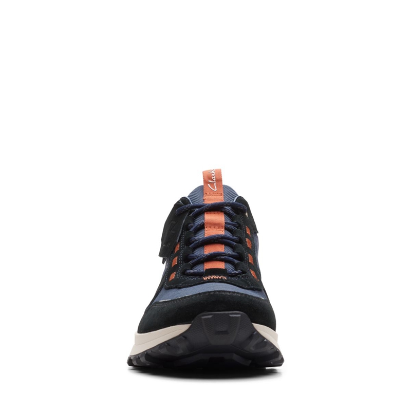 Navy Clarks ATL Trek Walk Combi Men's Sneakers | 05796-TNSI