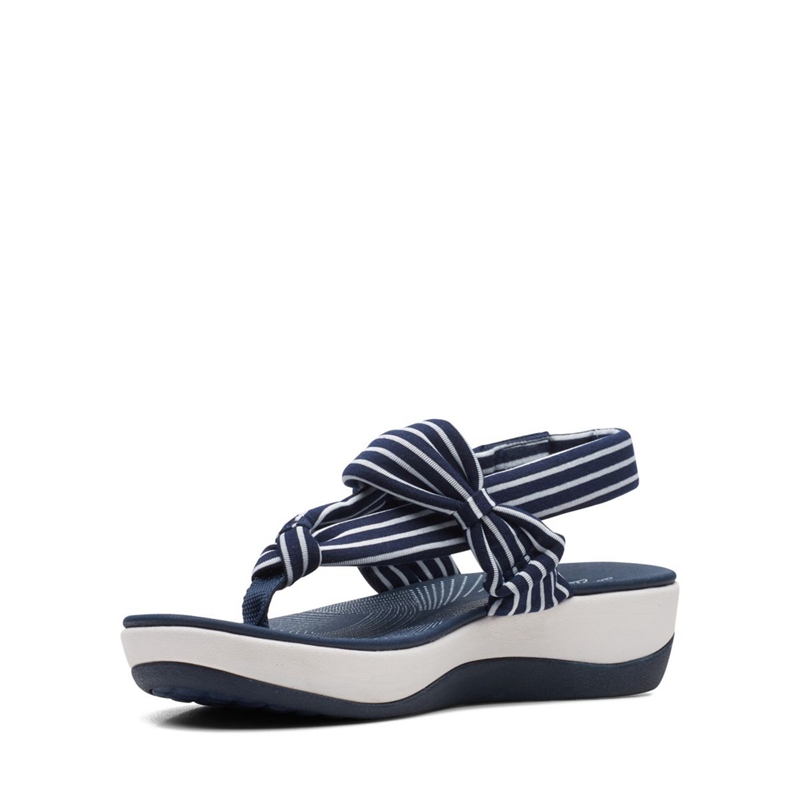 Navy Clarks Arla Nicole Print Women's Sandals | 16458-UYWT