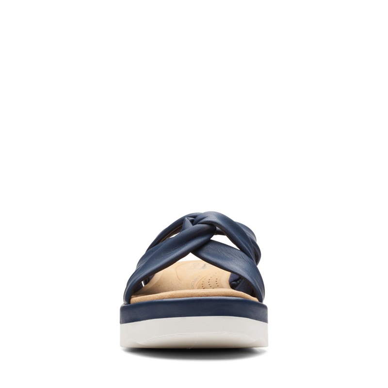 Navy Clarks Clara Charm Women's Sandals | 83167-WLKV