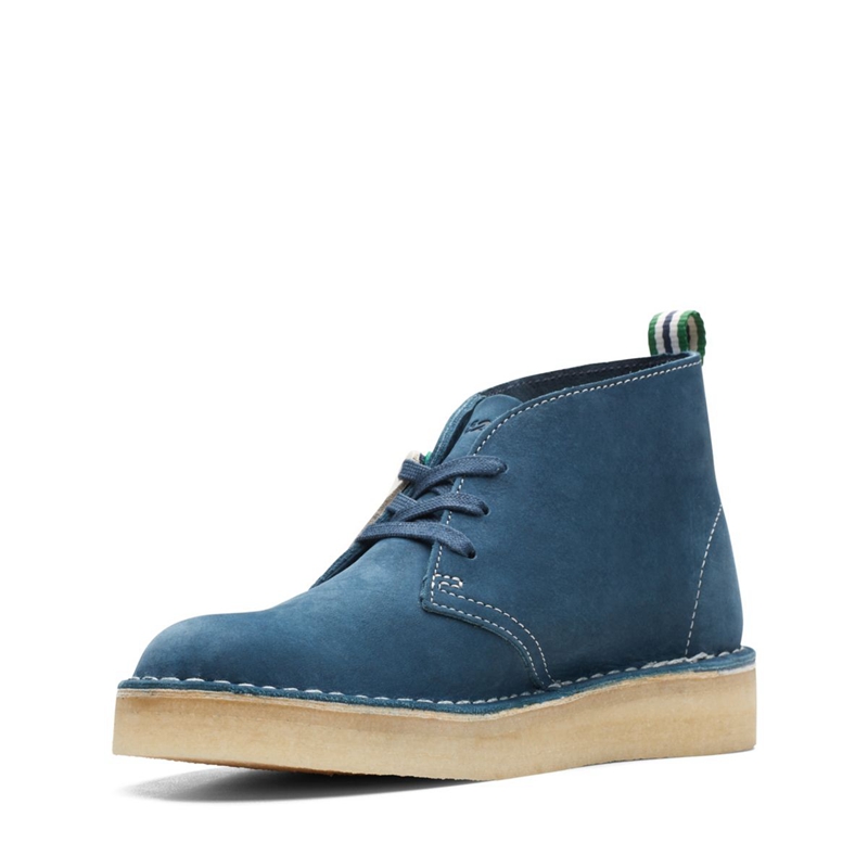 Navy Clarks Coal Combi Women's Desert Boots | 34986-RVQJ