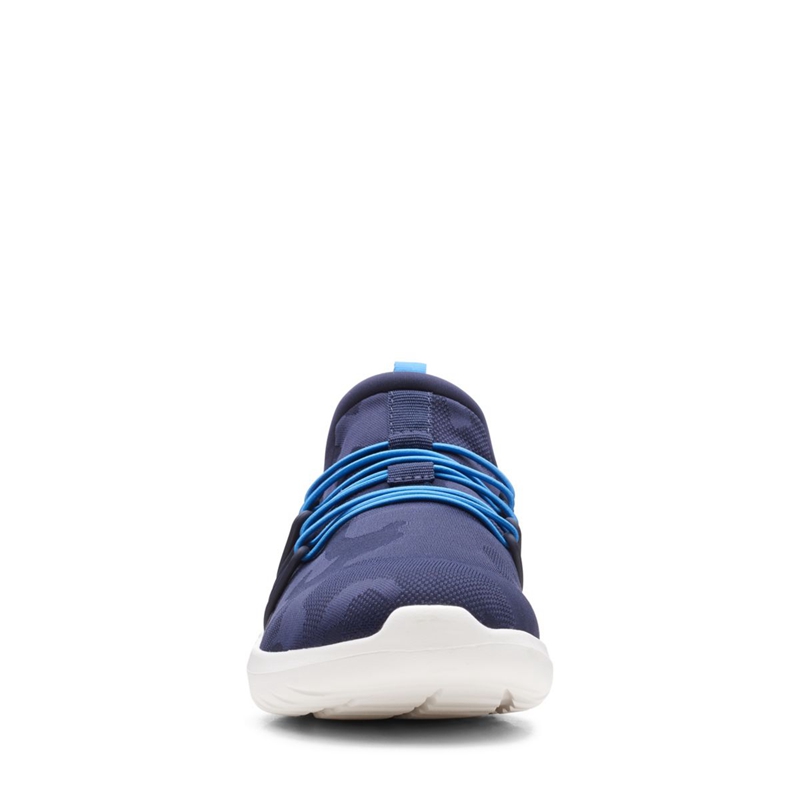 Navy Clarks Nova Ave Textile Women's Sneakers | 69730-NXVO