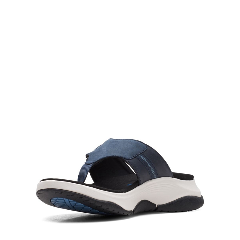 Navy Clarks Wave2.0 Sea. Combi Women's Sandals | 18740-LQYR