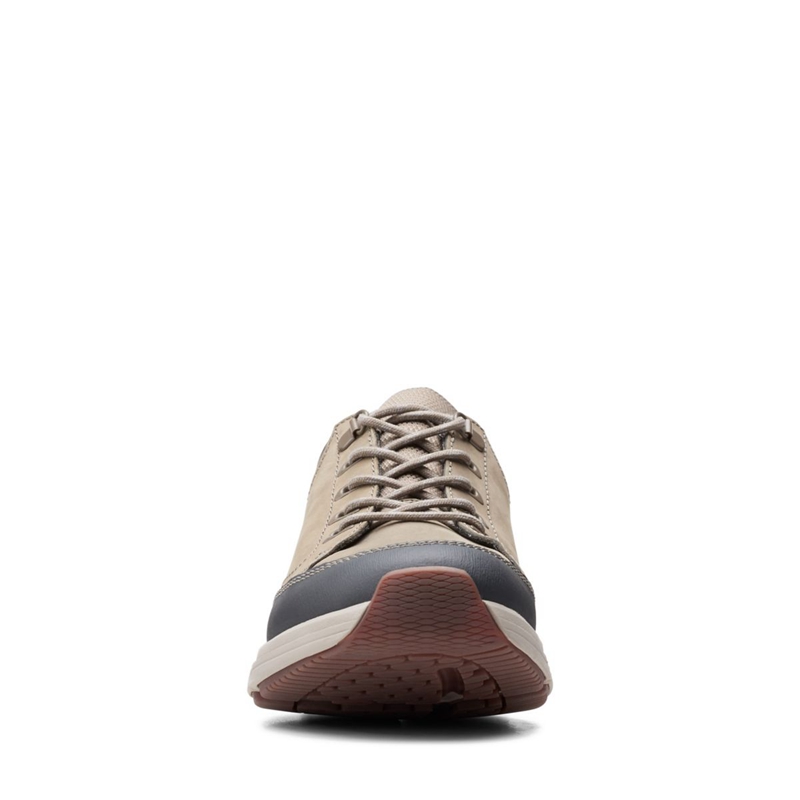 Olive Clarks Wave 2.0 Vibe Sage Nubuck Men's Sneakers | 91568-QVMJ