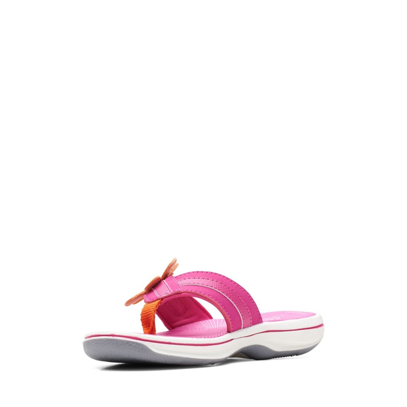 Pink Clarks Brinkley Arla K Kids' Flip Flops | 30417-VPKO