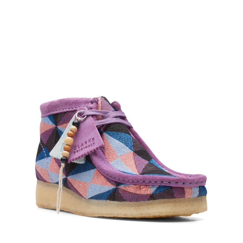 Purple Clarks Combi Women's Desert Boots | 02543-HTNL