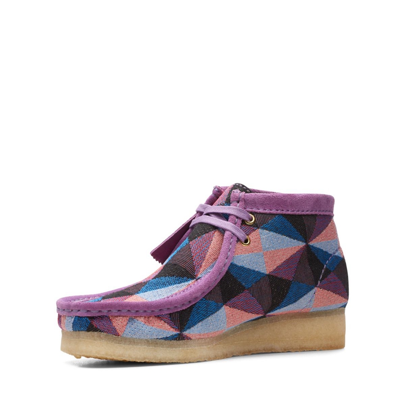 Purple Clarks Combi Women's Desert Boots | 02543-HTNL