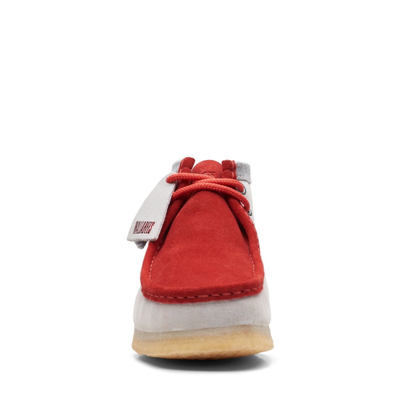 Red / Grey Clarks VCY Men's Desert Boots | 82930-KIYE