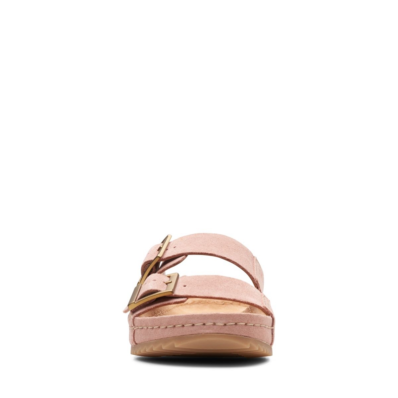 Rose Clarks Brookleigh Sun Suede Women's Sandals | 85346-WYUO