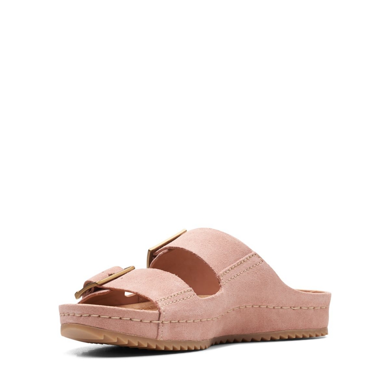 Rose Clarks Brookleigh Sun Suede Women's Sandals | 85346-WYUO