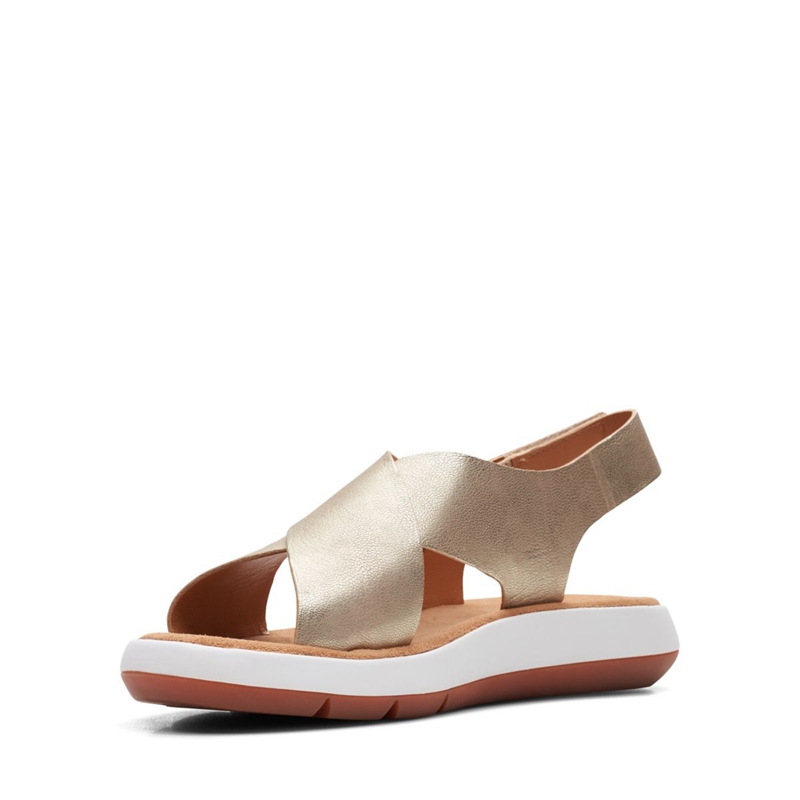 Silver Clarks Jemsa Cross Lea Women's Sandals | 63257-TAHN