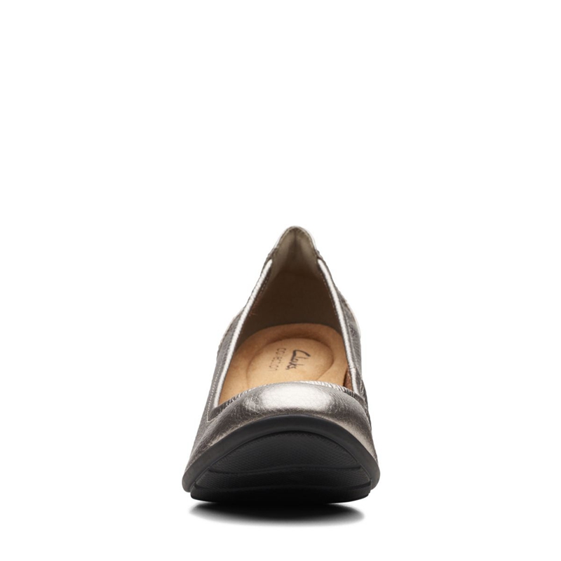 Silver Clarks Neiley Pearl Pewter Women's Pumps | 01864-AXBJ