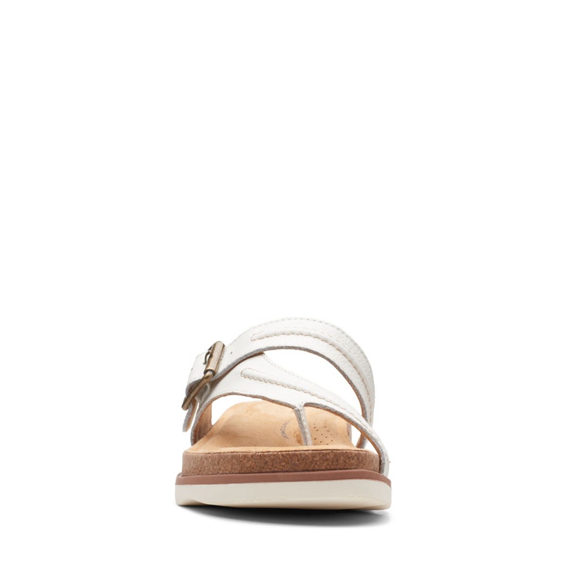 White Clarks Brynn Madi Leather Women's Sandals | 84130-SPOQ