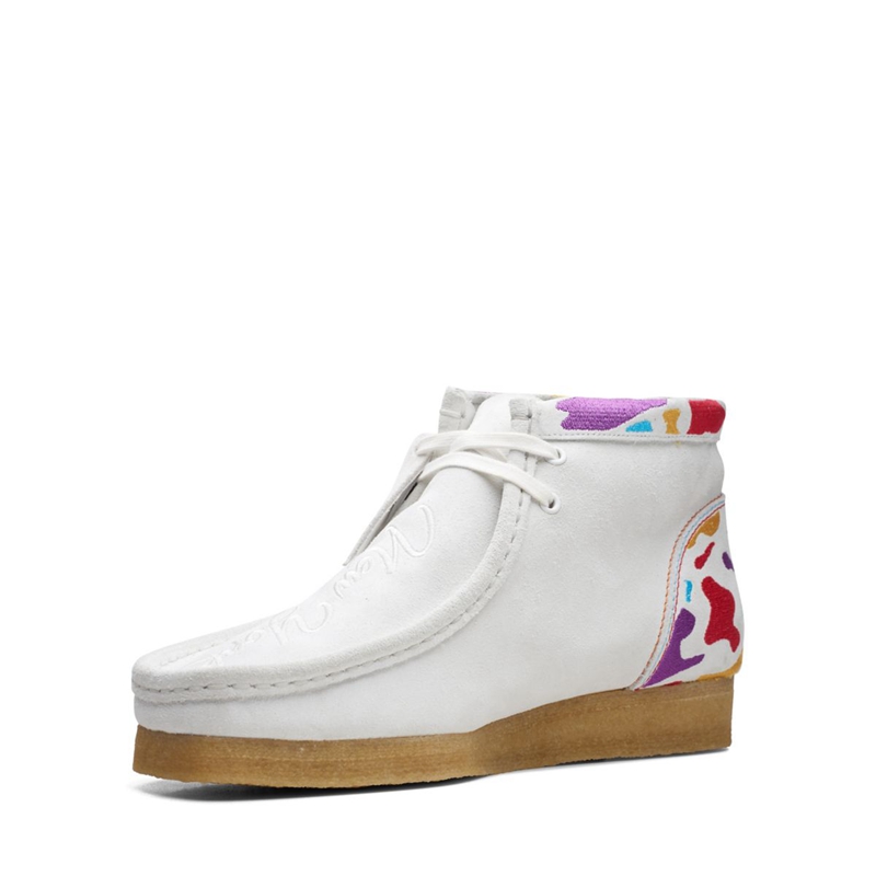 White Clarks Combi Men's Desert Boots | 04952-ZVYR