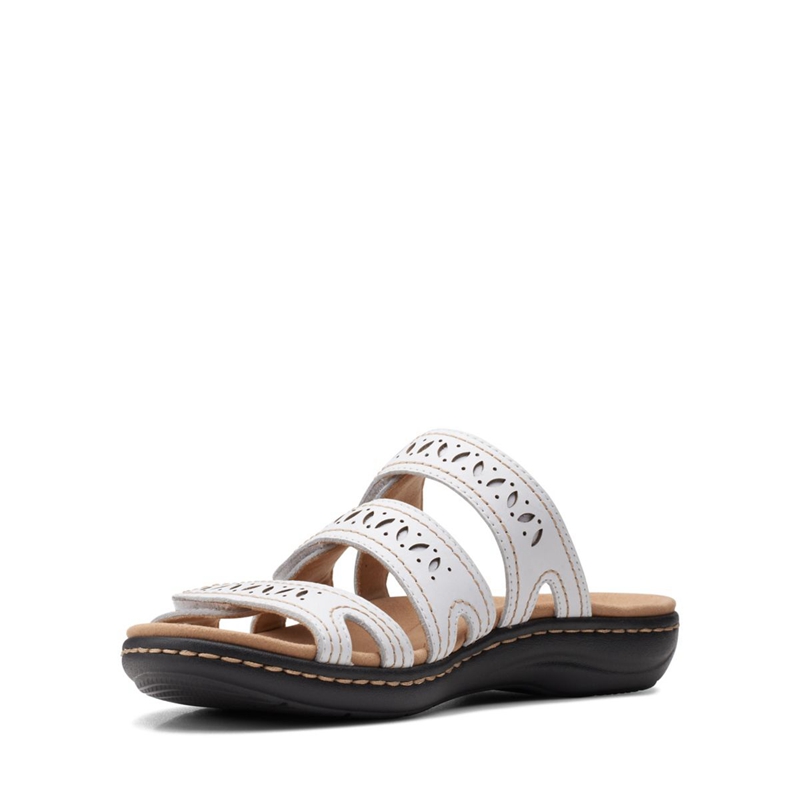 White Clarks Laurieann Dee Leather Women's Sandals | 54628-DKCP