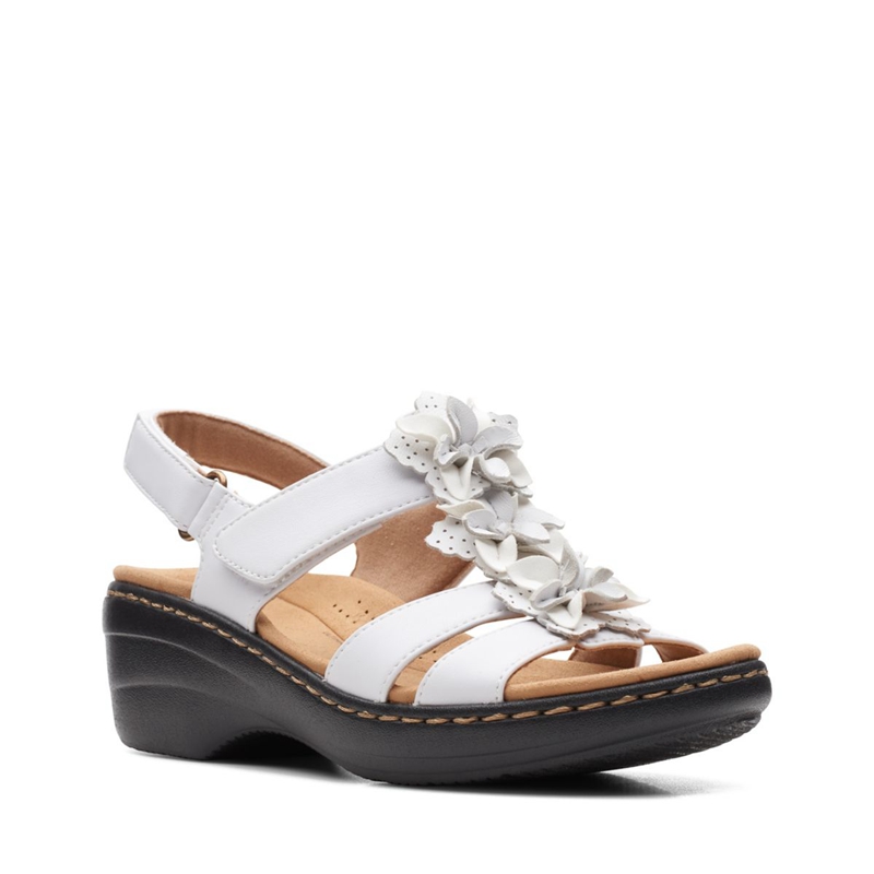 White Clarks Merliah Sheryl Women's Sandals | 76801-JKEO