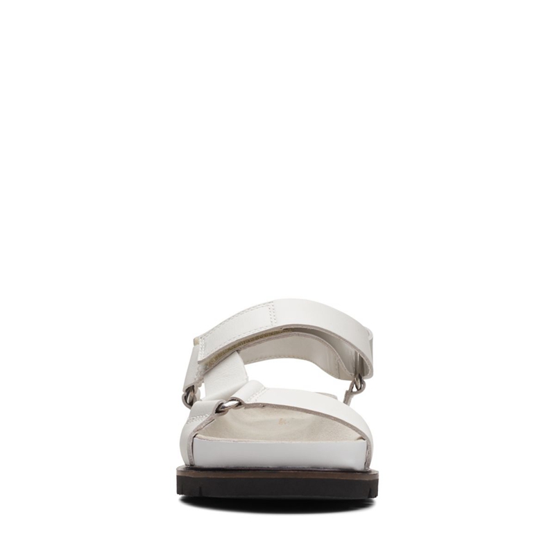 White Clarks Orianna Sporty Leather Women's Sandals | 58729-XCPY