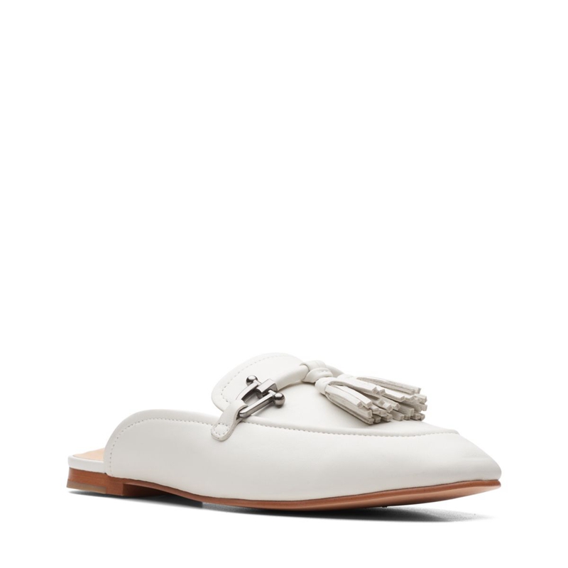 White Clarks Pure2 Trim Women's Flat Shoes | 34790-ZDVL