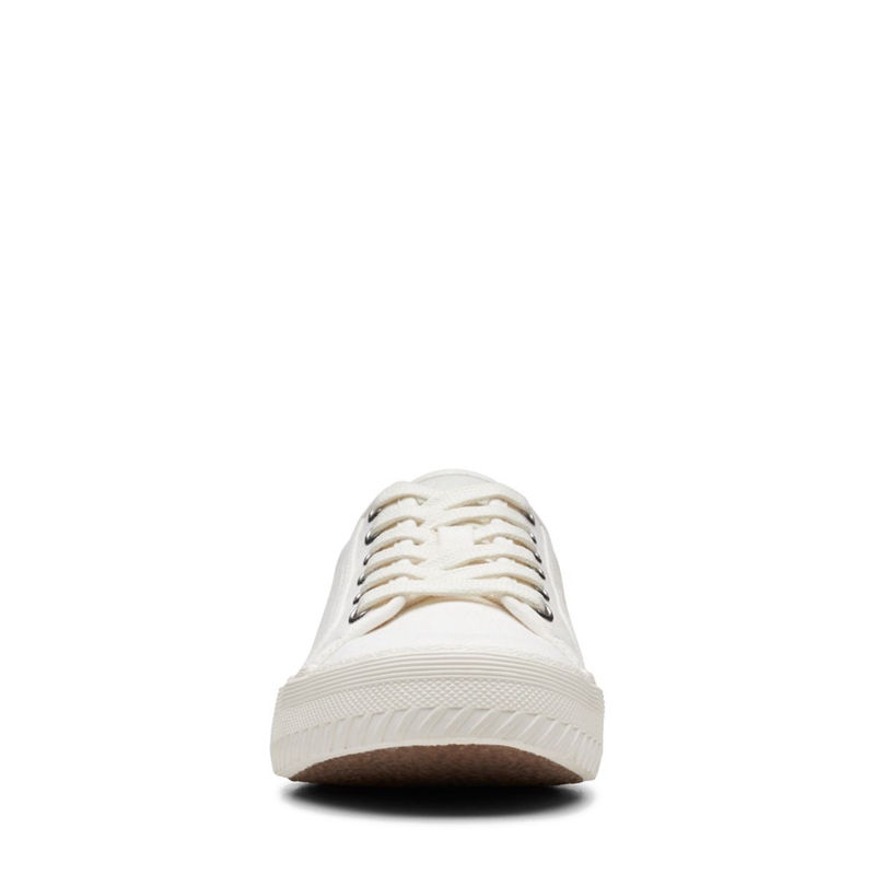 White Clarks Roxby Lace Canvas Women's Sneakers | 24087-YMIE