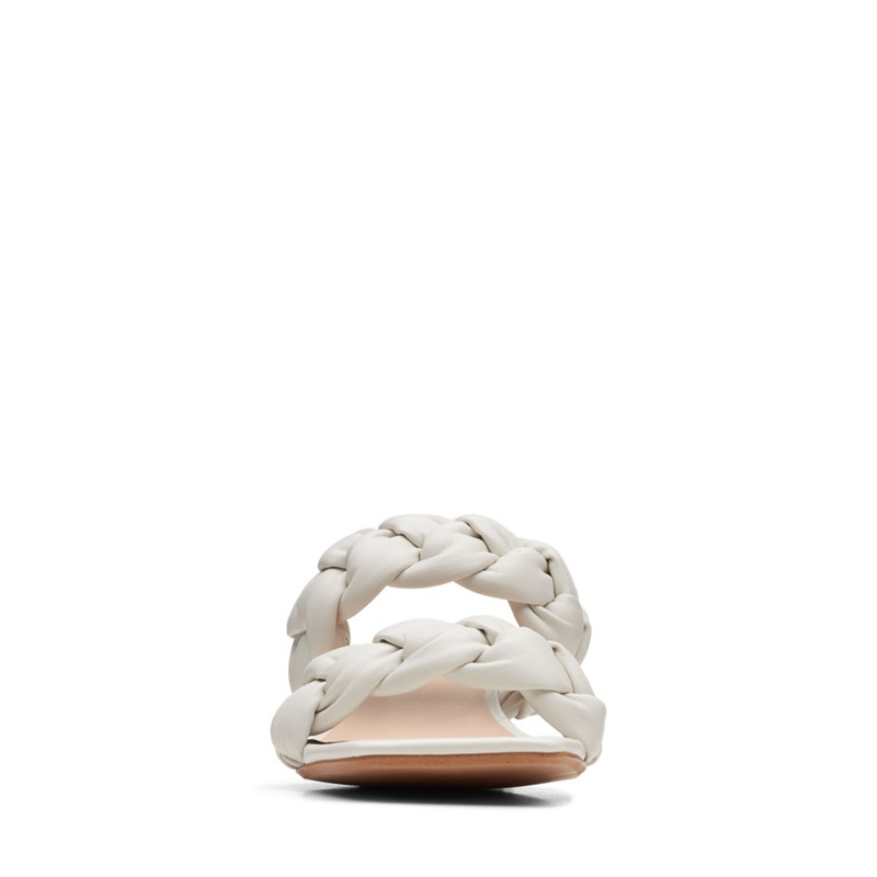 White Clarks Seren25 Braid Leather Women's Sandals | 41952-OIXE