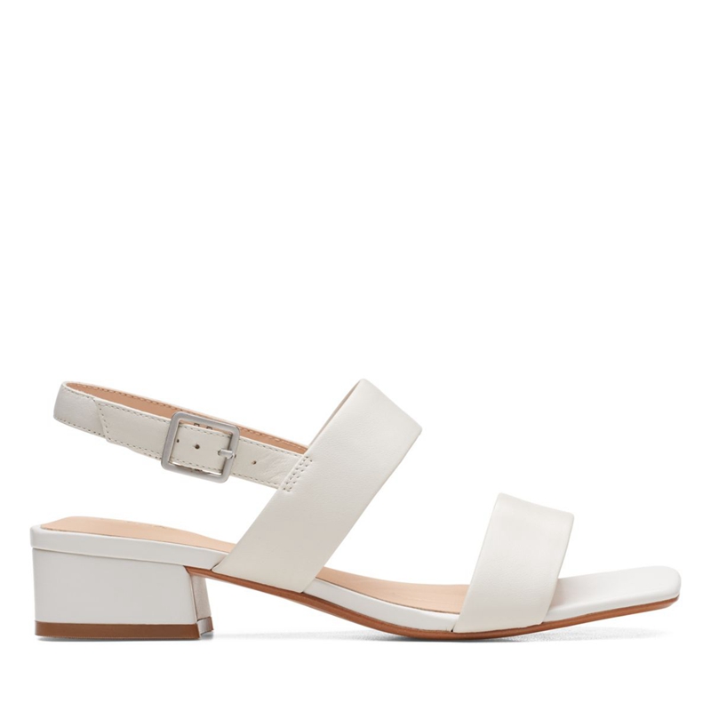 White Clarks Seren25 Strap Leather Women\'s Sandals | 14027-BZEI